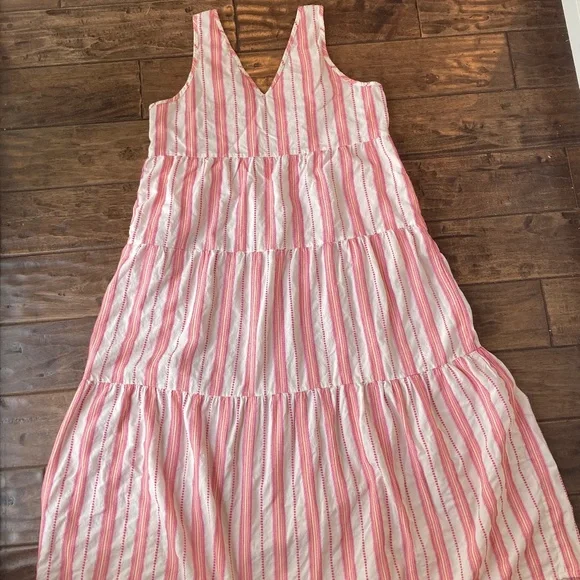 Marine Layer Corinne Tiered Cotton Maxi Dress Size XL Cotton Coastal Vacation - Picture 2 of 8